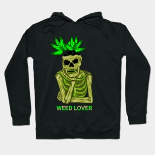 Skull and weed art Hoodie